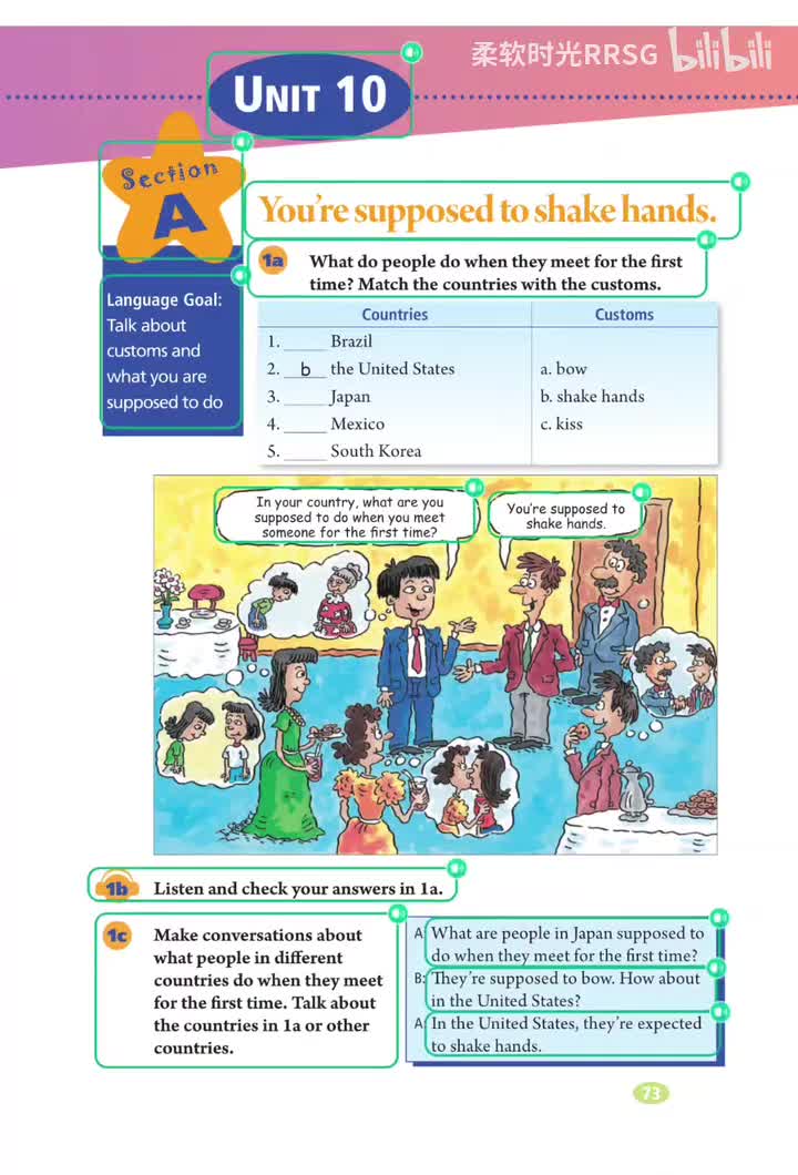 Unit 10 你应该握手 (p.73-80)