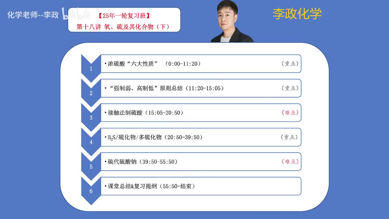 24.【暑假】元素化学-第18讲 氧硫及其化合物02