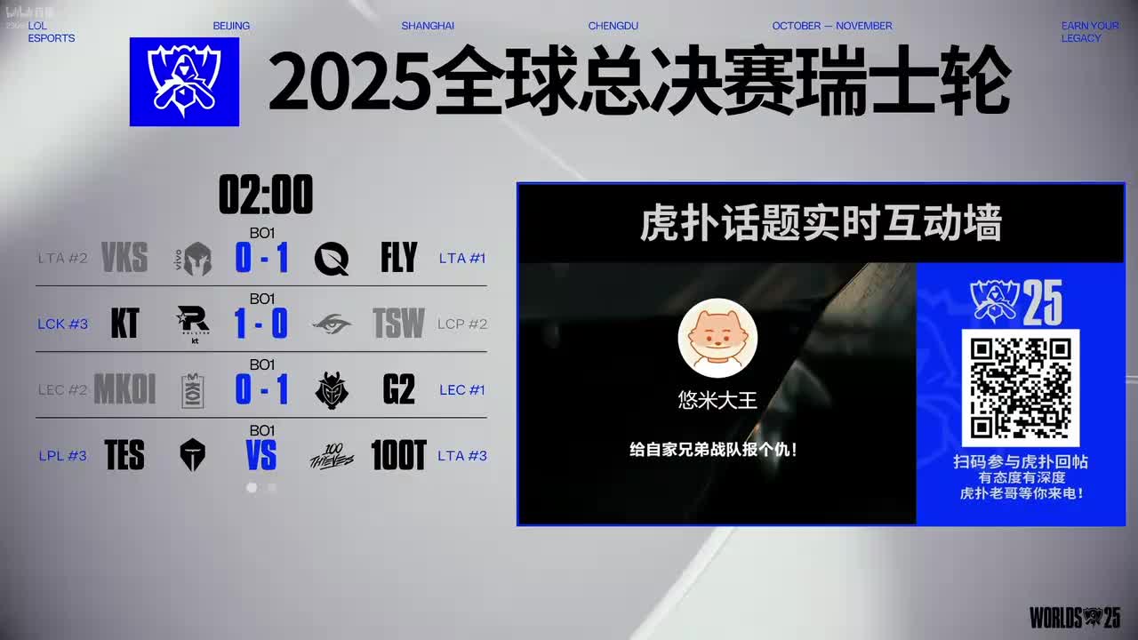 【S15瑞士轮】10月16日 TES vs 100T