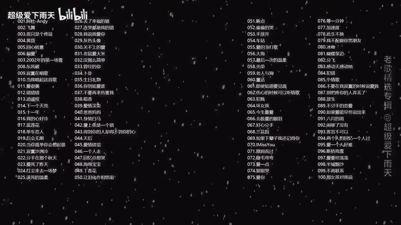 曾经火遍大街小巷的100首歌