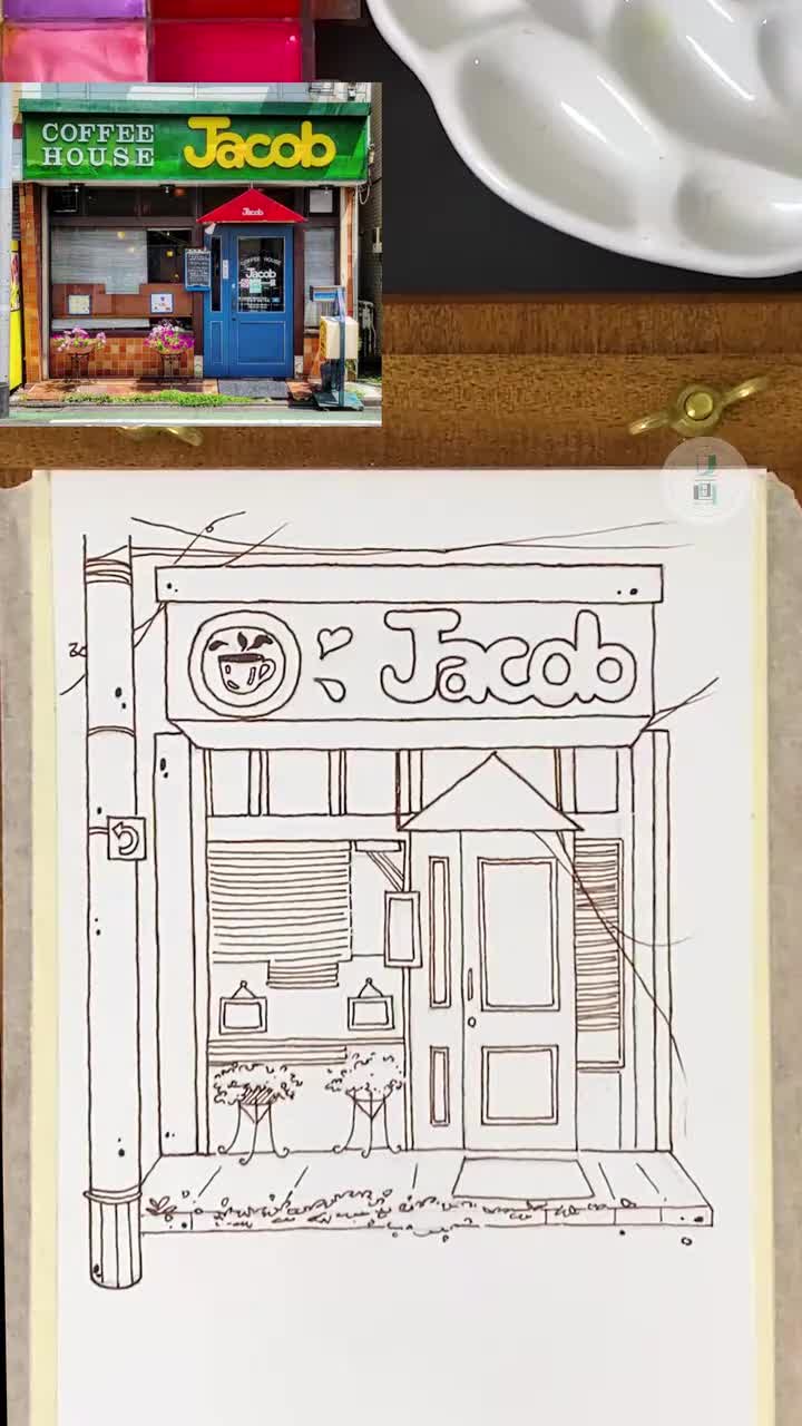 08 街角咖啡屋 上色篇2