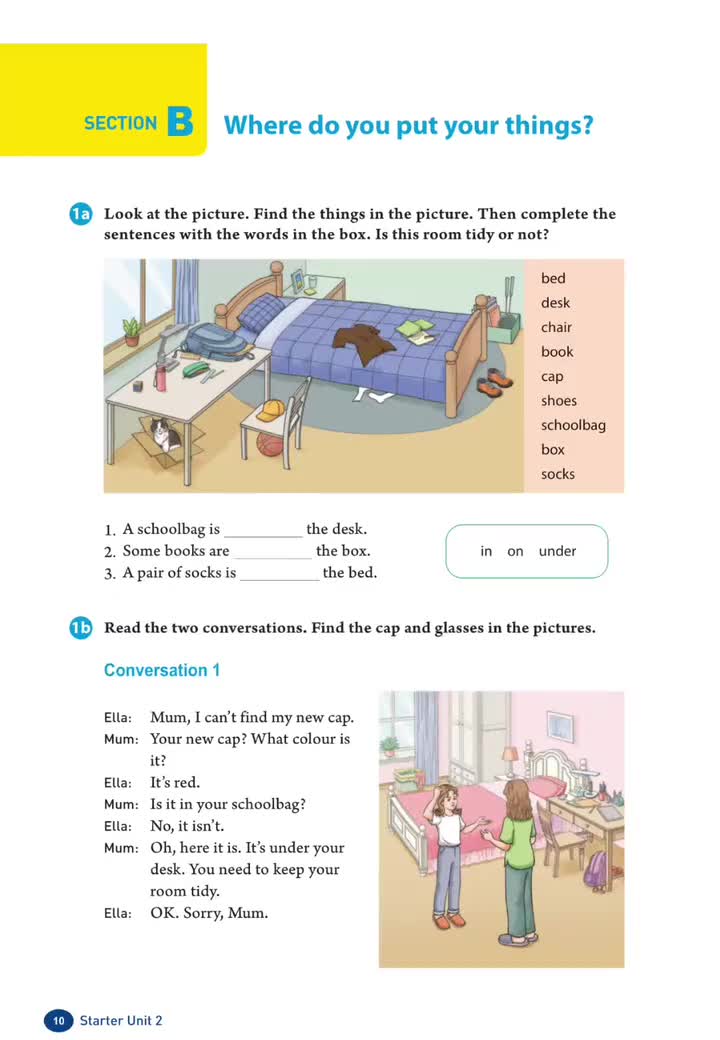 Starter Unit 2 （p.10）1b