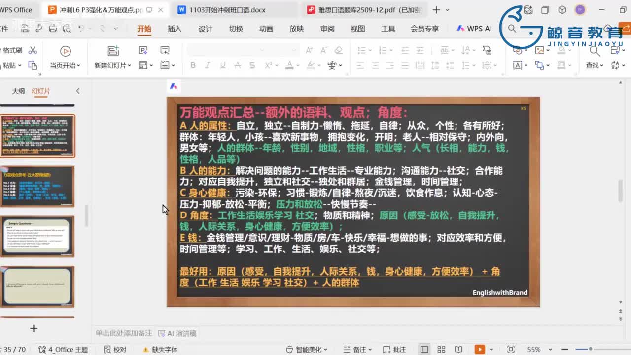 【冲刺班】口语6（四）