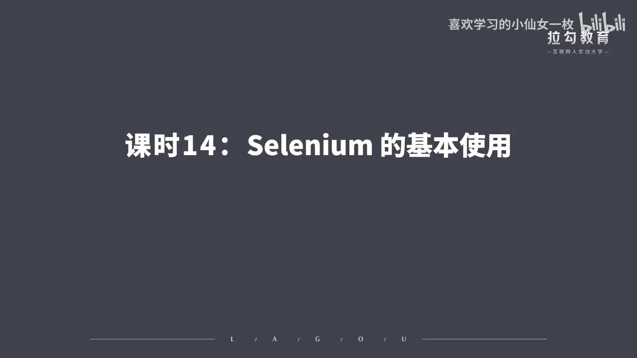[1675] 第14讲：Selenium 的基本使用
