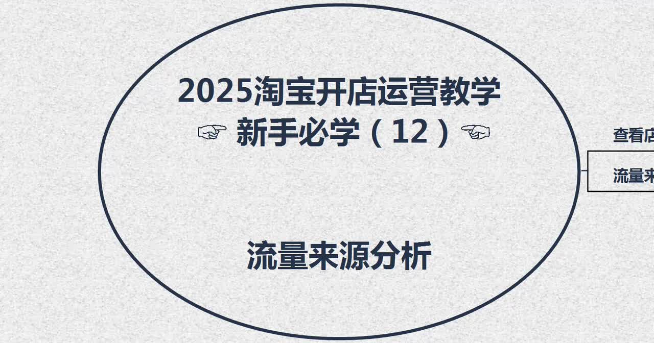 12、2025淘宝开店运营教学（新手必学12）---流量来源分析