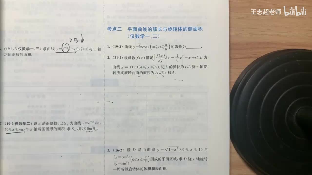 平面曲线的弧长与旋转体的侧面积（仅数一、二）