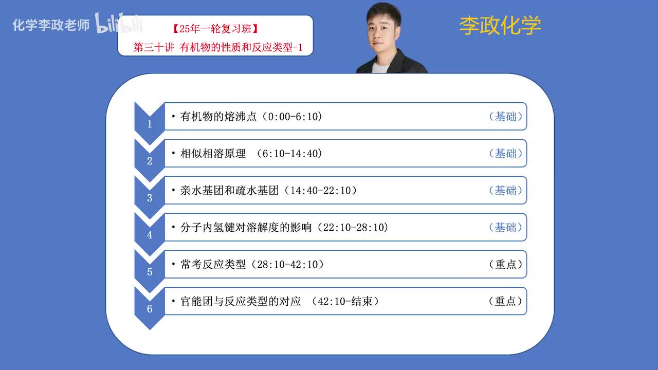 【秋季】第30讲 有机物的性质和反应类型-1