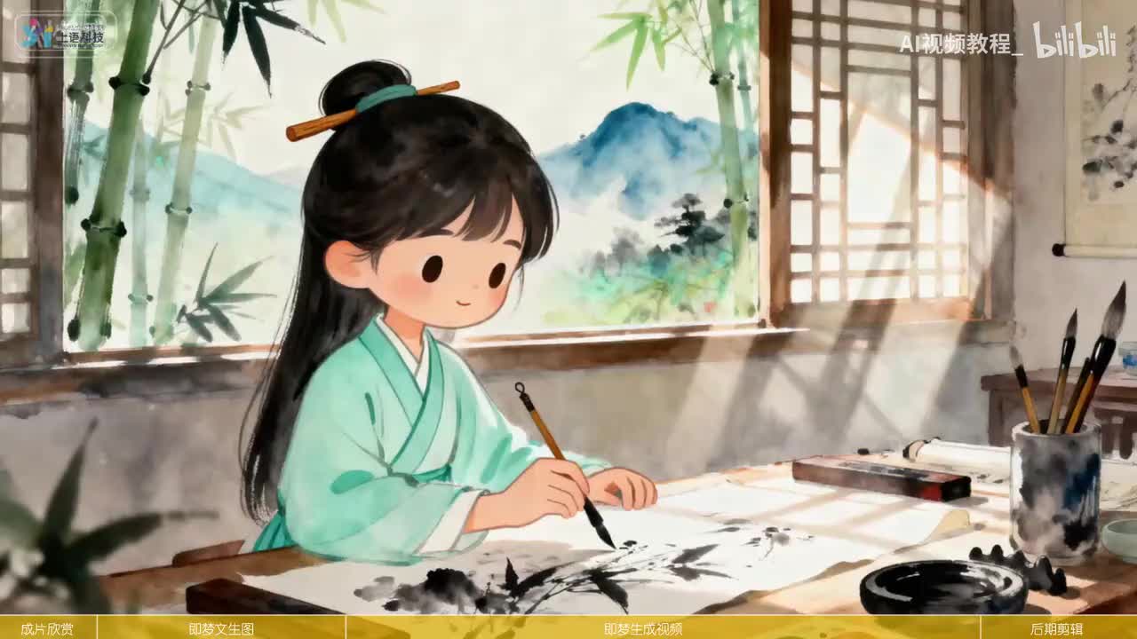 21-即梦AI制作水墨风格短视频