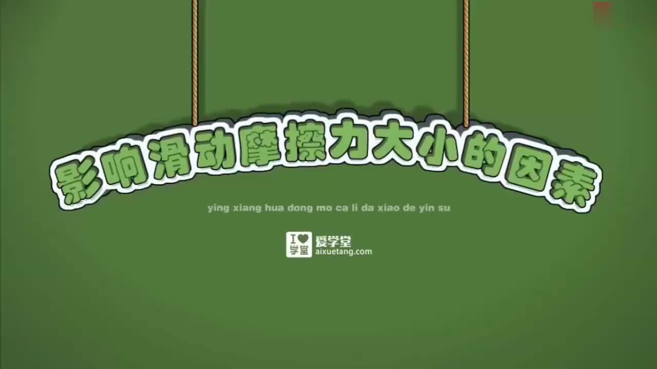 08-力与运动的关系-7-滑动摩擦力大小受什么影响（上）