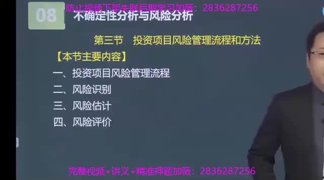 38. 第八章第03讲　投资项目风险管理流程和方法