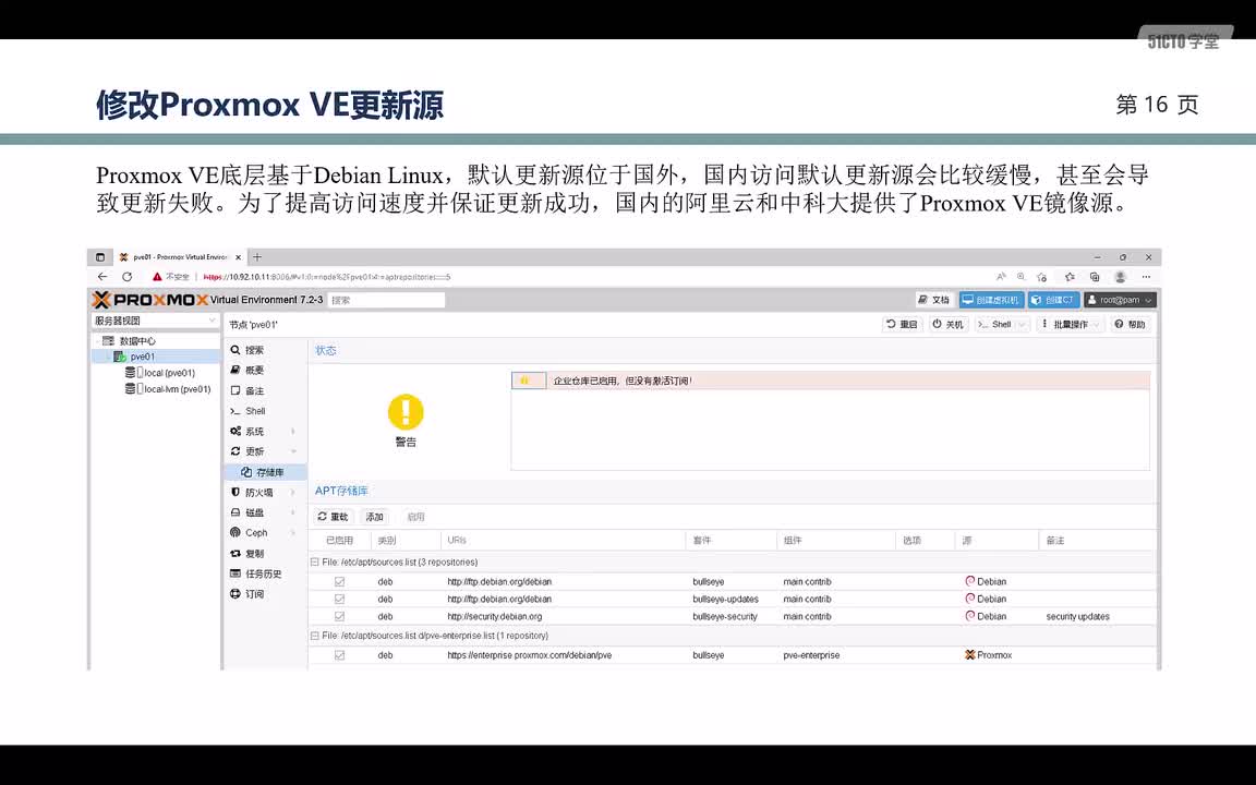 3.第2章-修改Proxmox VE更新源以及订阅