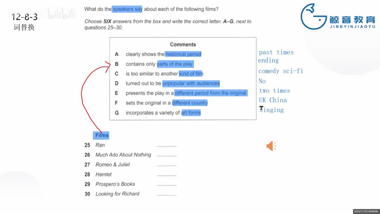 【冲刺班】听力5（二）