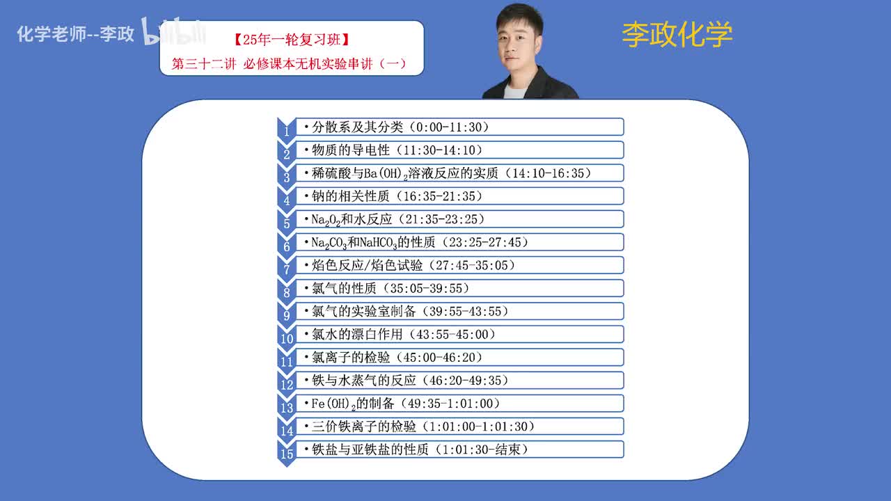 38.【暑假】基础无机课本实验-第32讲 必修课本无机实验串讲01