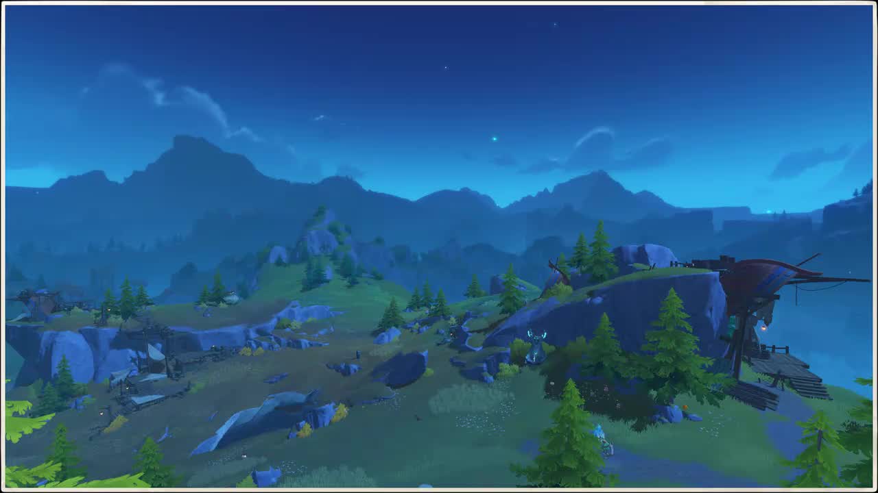 场景-晨曦山-夜（信仰不曾随着岁月变迁）