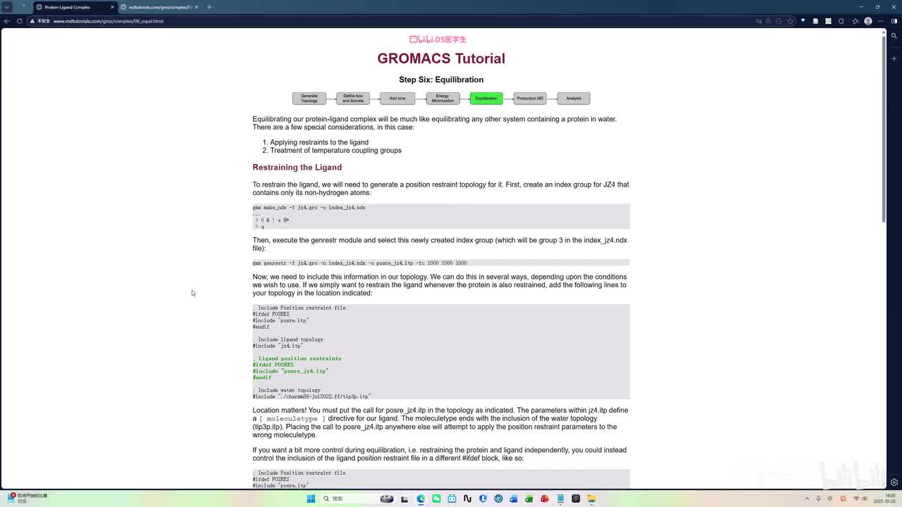 P7平衡相(NPT)、产生相(MD)