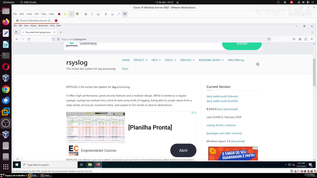 22_4 - 在Windows系统上监控日志_By明文传输不