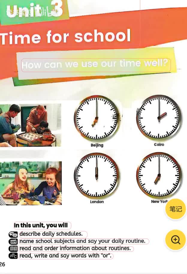 2026新小学人教版PEP四年级下册英语第3单元课文朗读英文带中文朗读翻译+单元词汇表+常用表达法一句英文一句中文有空就给同学反复听提高听力 循环播放