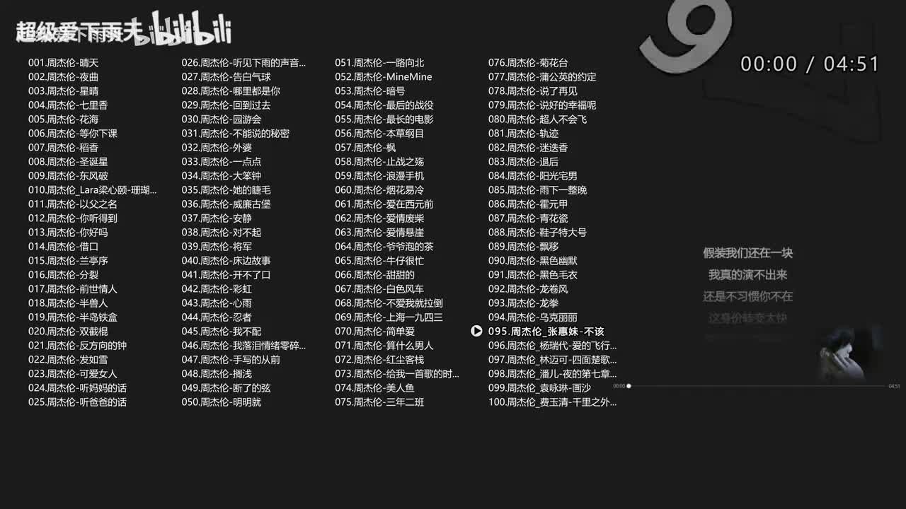 095.周杰伦_张惠妹-不该