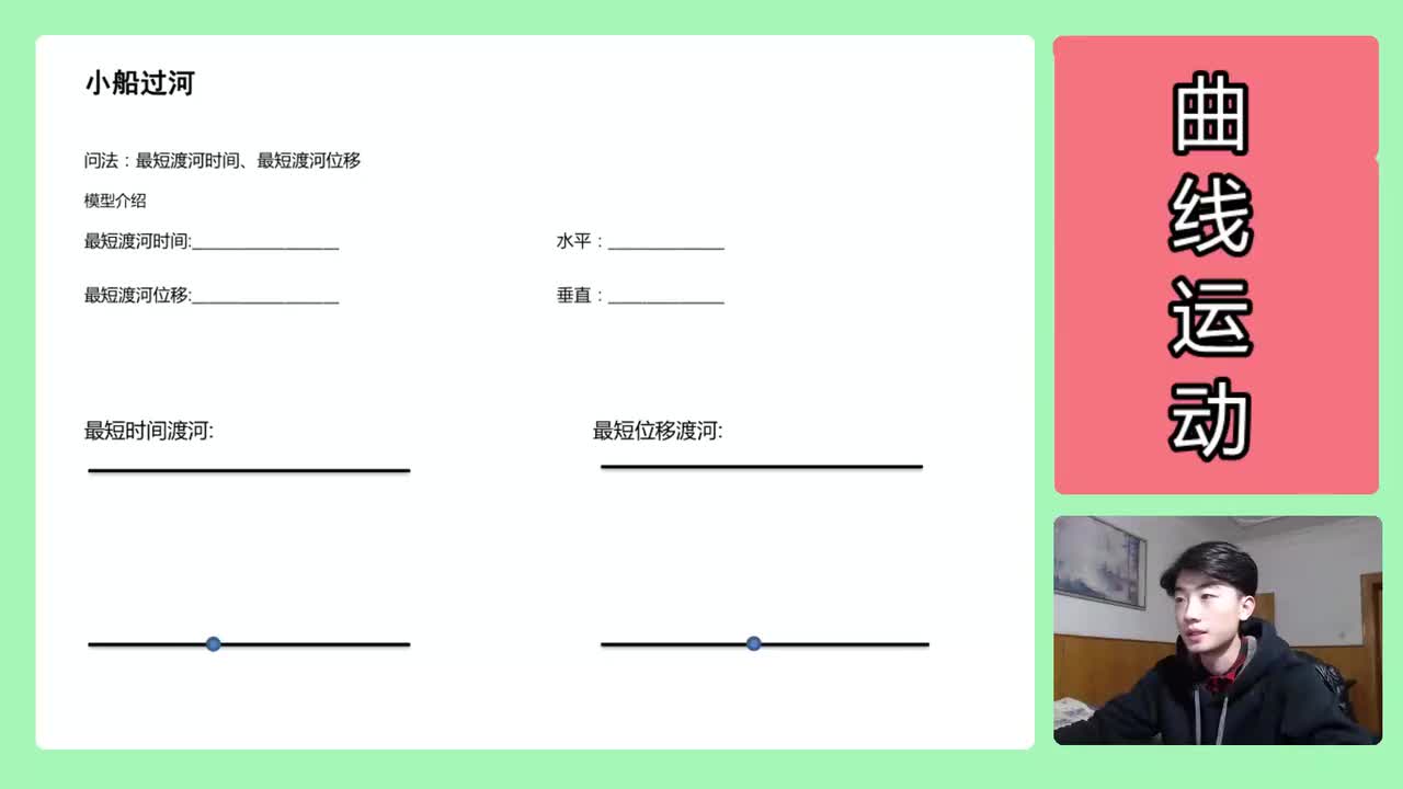 60.【高中物理必修二】【曲线运动】小船过河