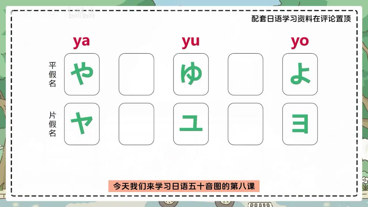 【发音篇】日语五十音 -- や行