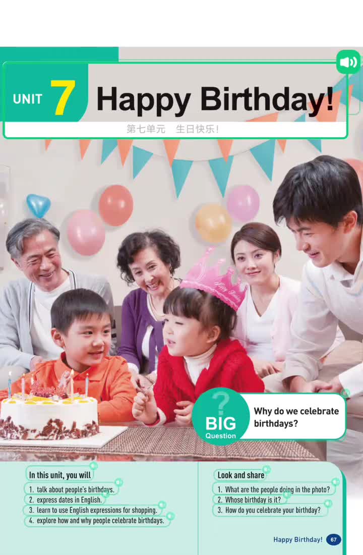 UNIT 7 Happy Birthday (p.67)