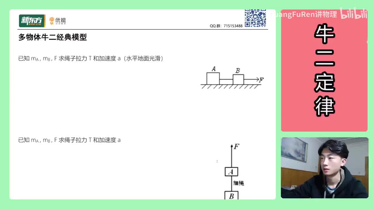 33.【高中物理必修一】【牛二】连接体推导（1）