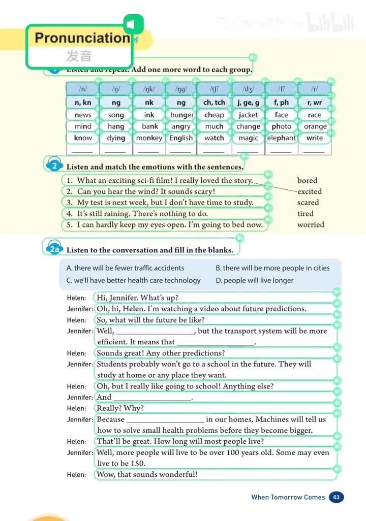 Unit 7 (p.63) 发音