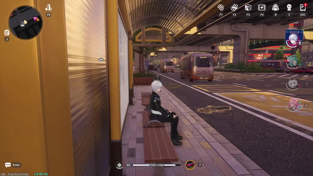 只是在坐公交车