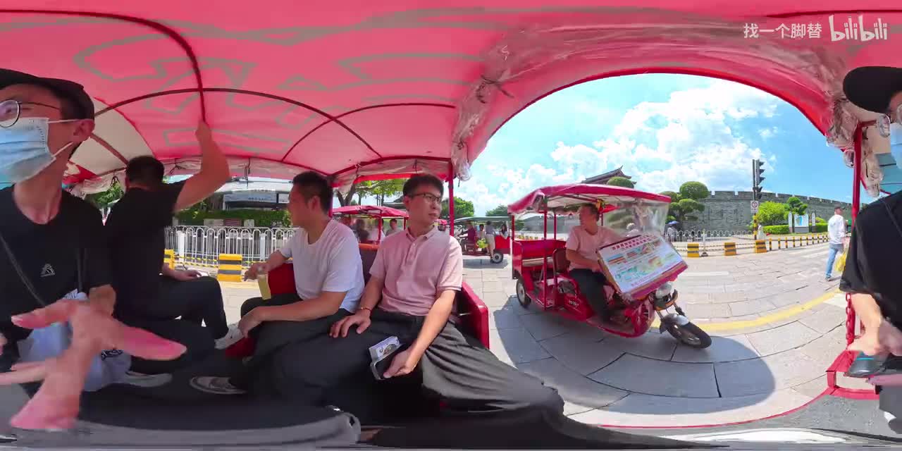 潮州拉客小车全景视频VR360p3