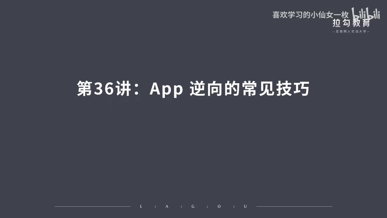 [1696] 第36讲：App 逆向的常见技巧