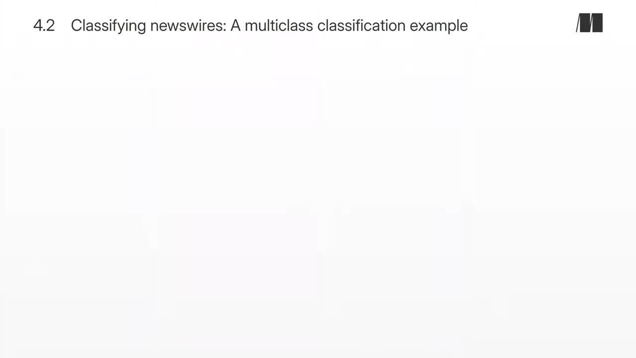 027. Chapter 4. Classifying newswires - A multiclass classification example