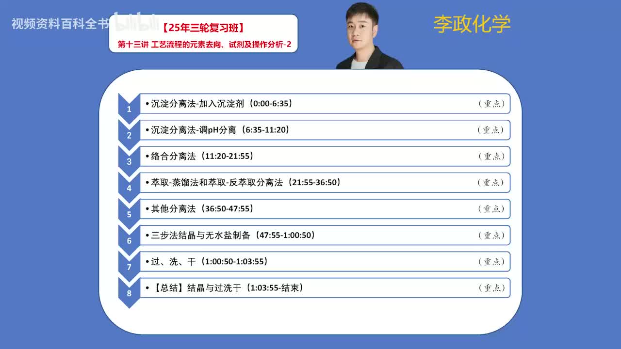【春季】第13讲 工艺流程的元素去向、试剂及操作分析02