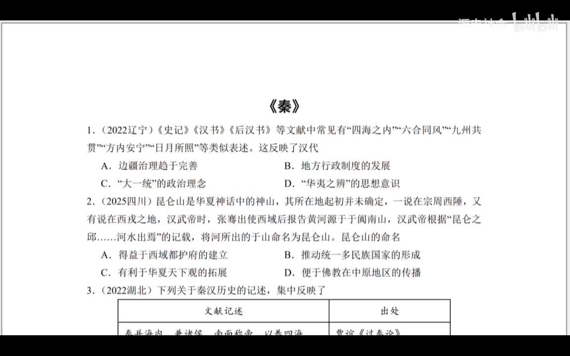 专题4：秦