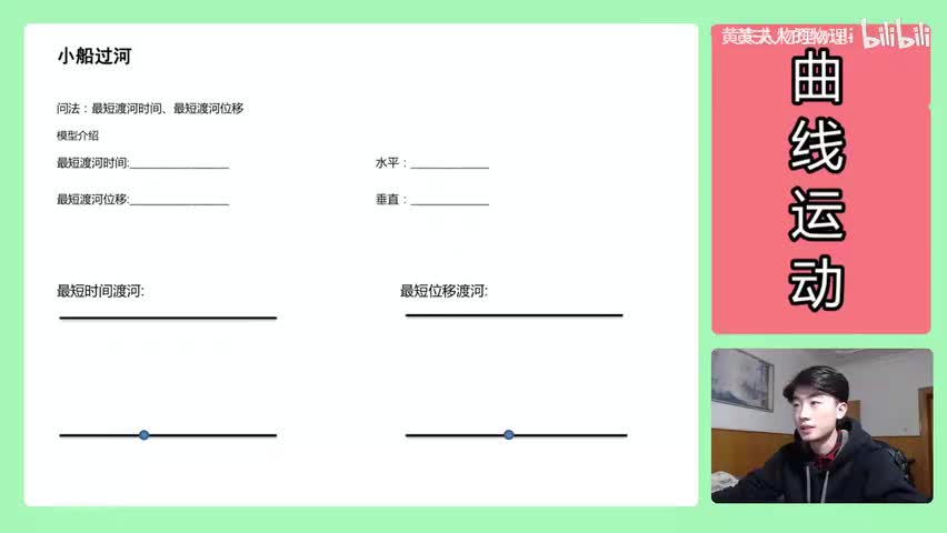 60.【高中物理必修二】【曲线运动】小船过河