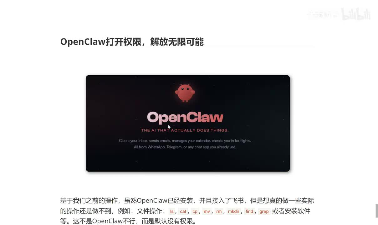 OpenClaw打开权限，解放无限可能