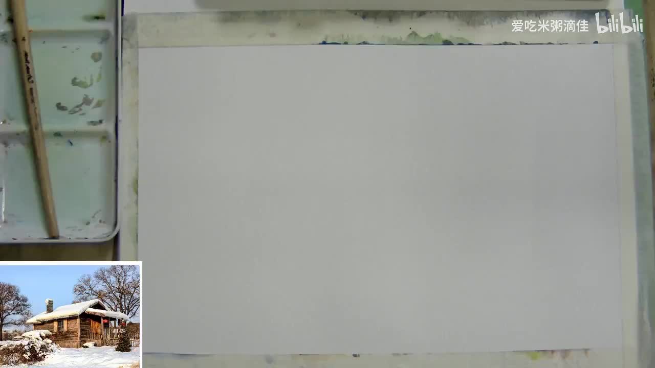 12单个人造建筑绘画：木屋的绘画