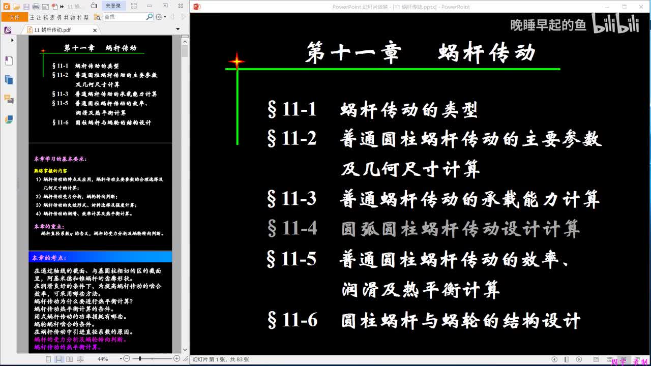 11-1 蜗杆传动的类型