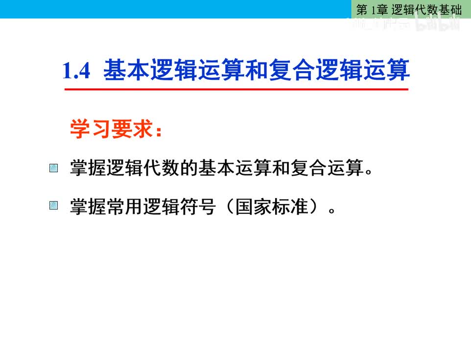 数电07-基本和复合逻辑运算