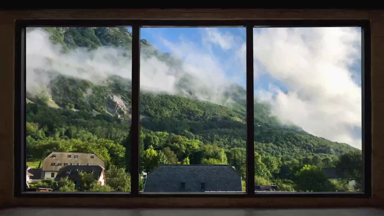 山地窗景-Mountain window