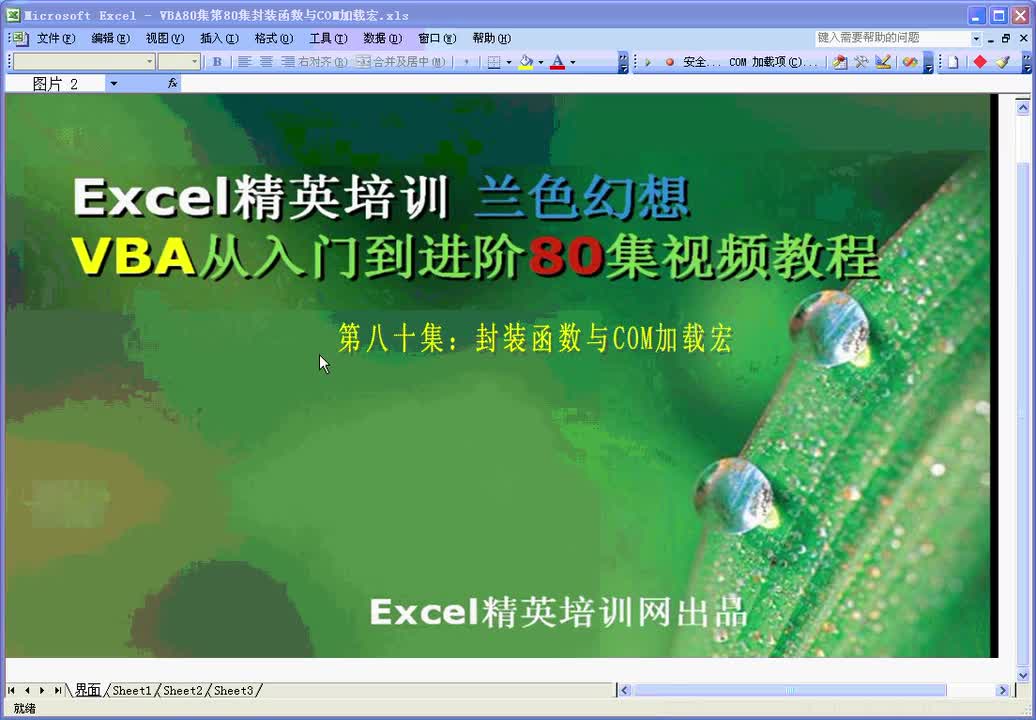 第80集：封装函数与COM加载宏