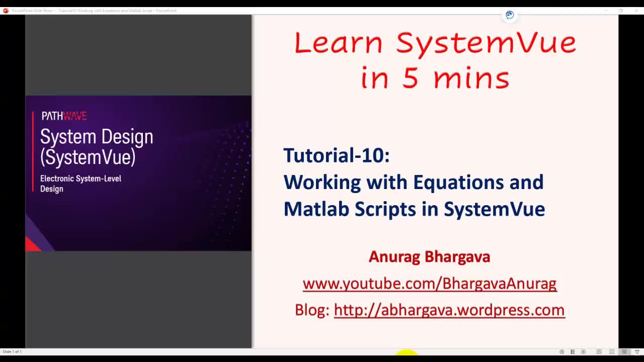 10.Tutorial-10- Working with Matlab scripts in SystemVue