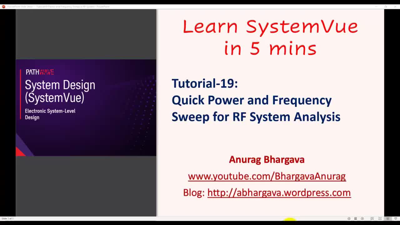 19.Tutorial-19- Quick Power and Frequency Sweeps for RF Systems