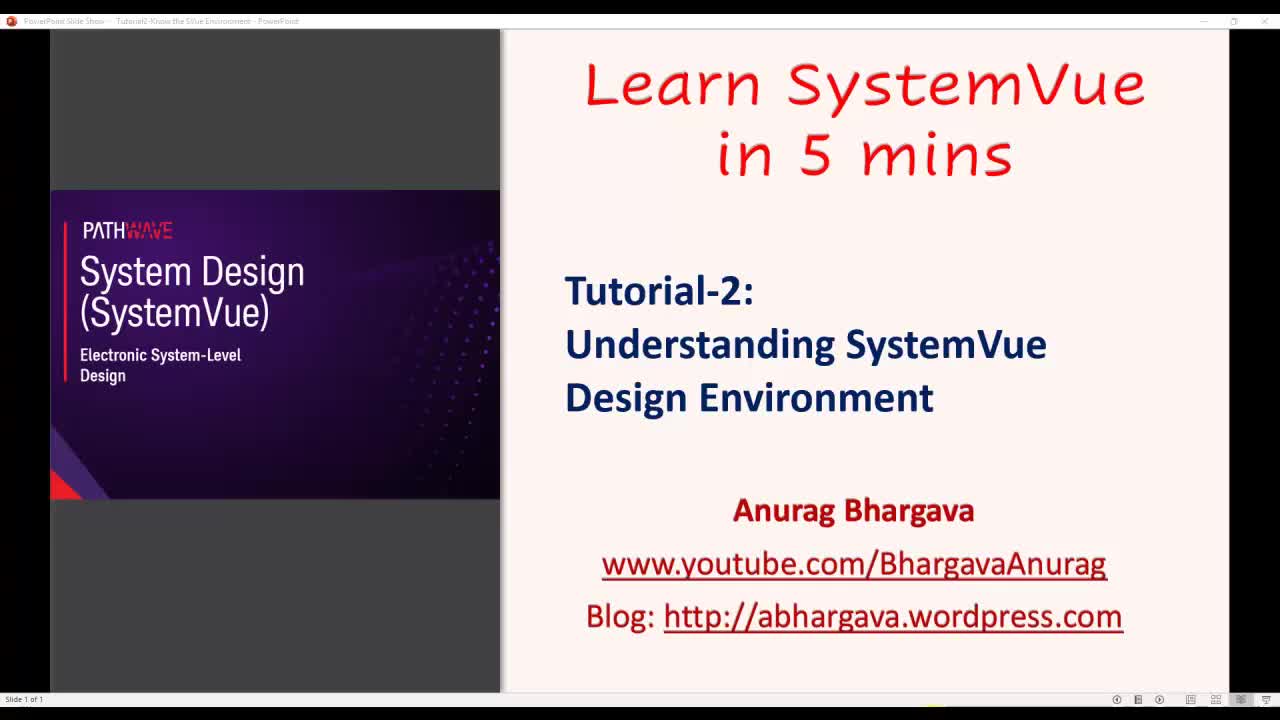 02.Tutorial-2- Understanding the SystemVue Design Environment