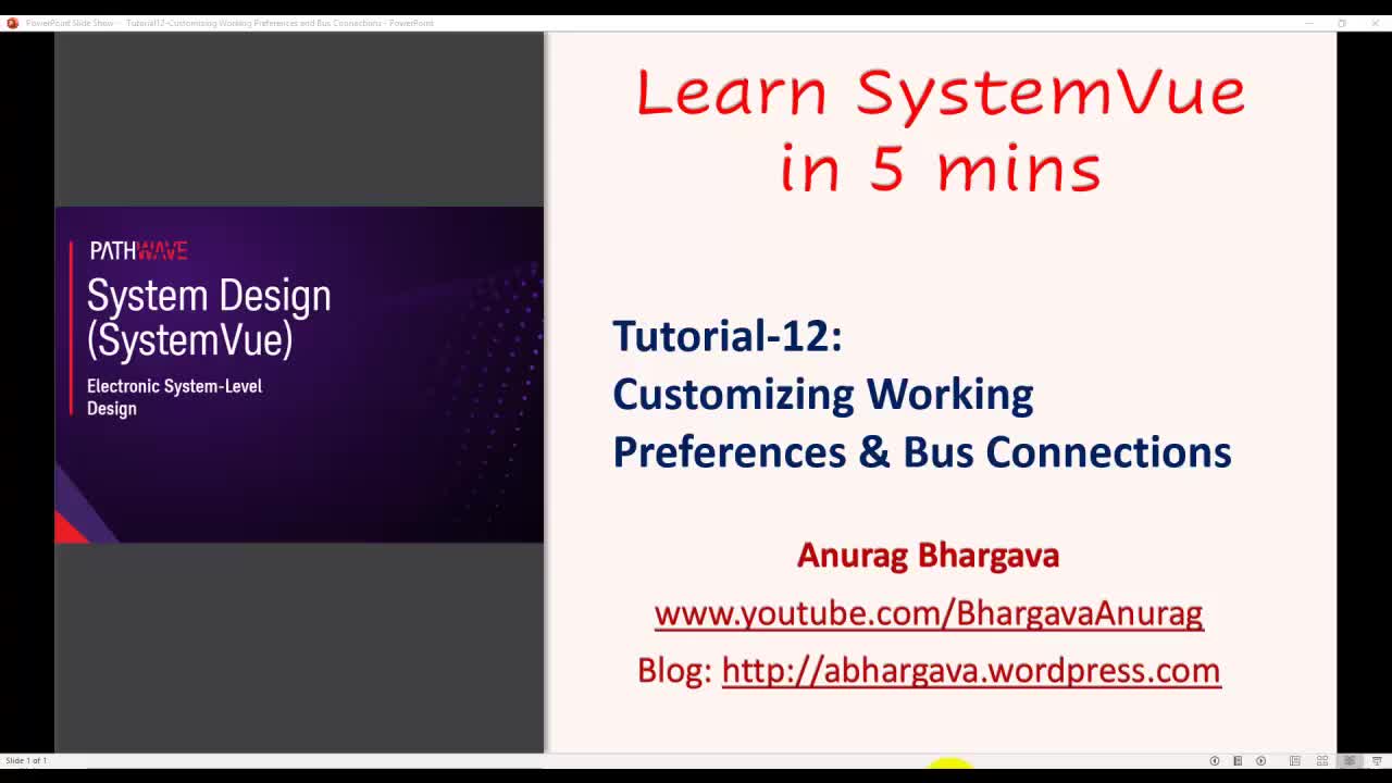 12.Tutorial-12- Customizing Working Preferences and Bus Connections