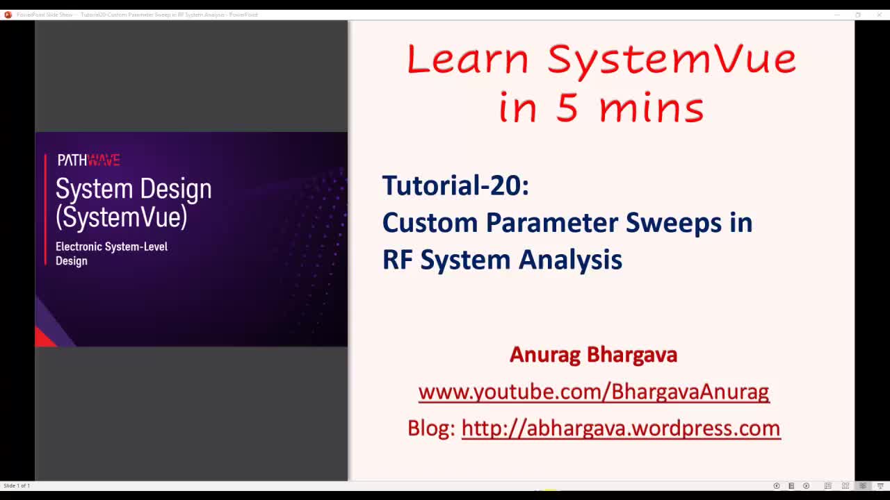 20.Tutorial-20- Custom Parameter Sweeps for RF Systems