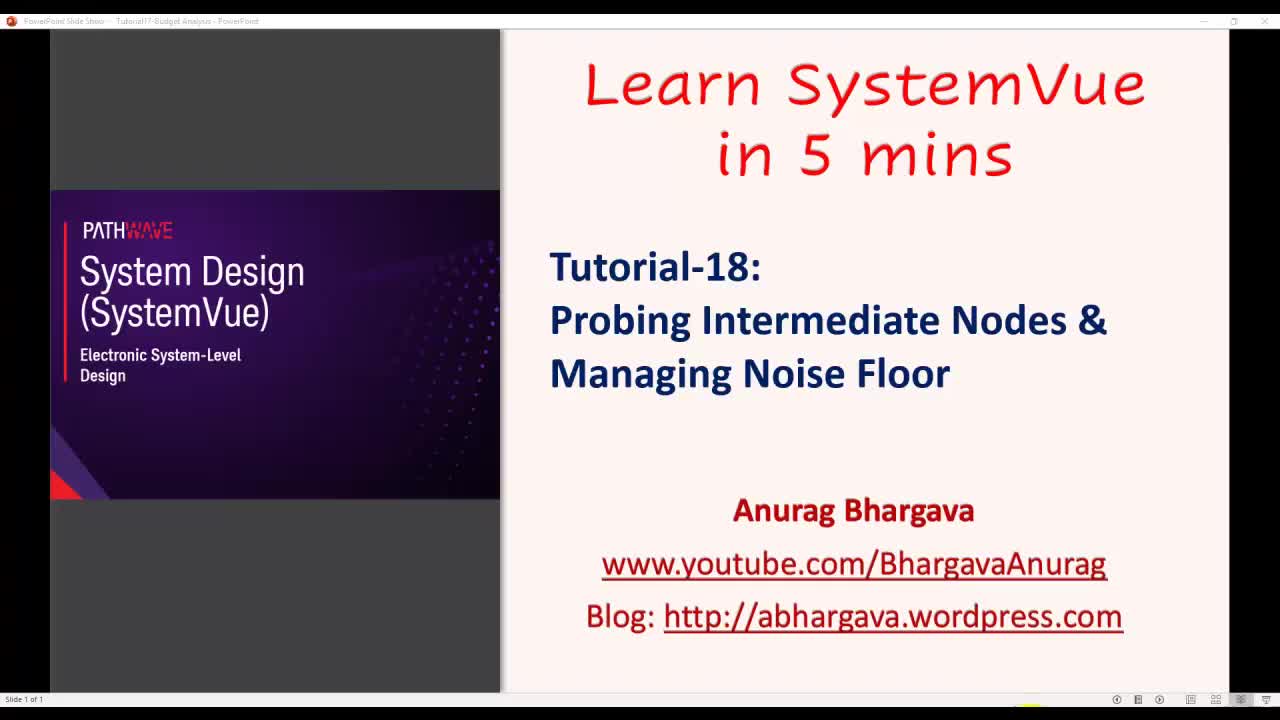 18.Tutorial-18- Probing Intermediate Nodes and Managing Noise Floor