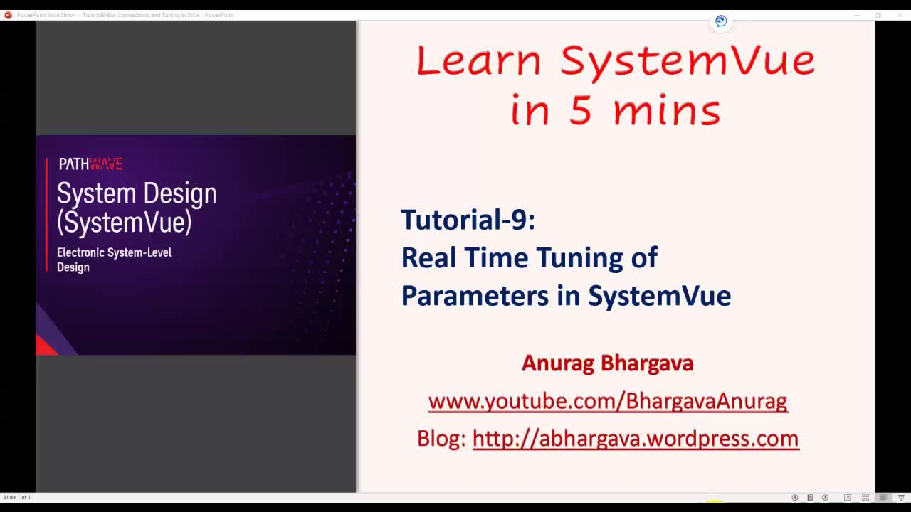 09.Tutorial-9- Real Time Tuning of Parameters in SystemVue