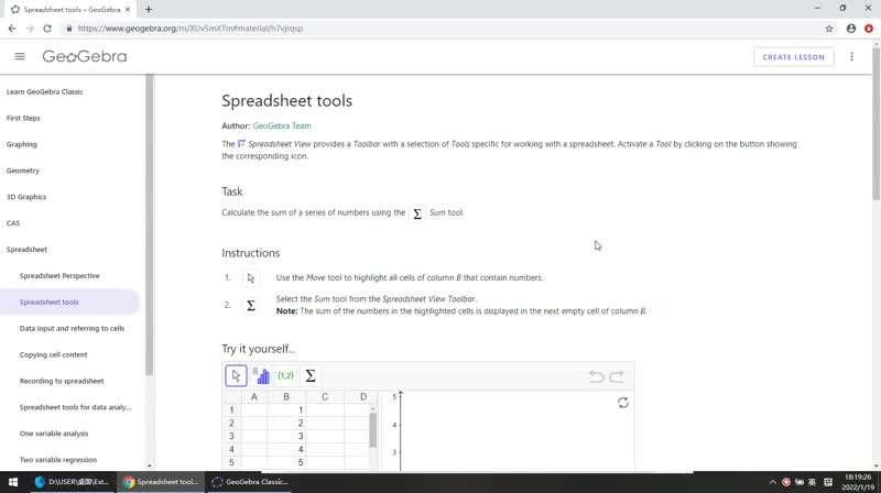 6.2 Spreadsheet tools