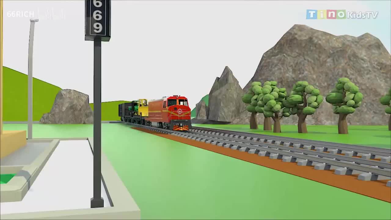 [TN026]工程车拖拉机修建铁路道闸！|哄娃神器|动画|挖掘机|翻斗车|搅拌车|起重机|推土机|钻地机