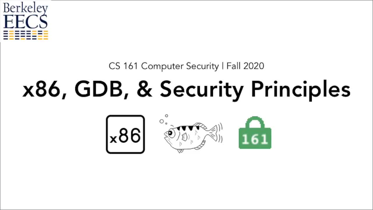 CS 161 Discussion Walkthrough 1 - x86, GDB, Security Principles-nNmaui6SwYY